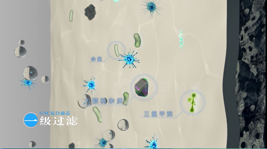 凈水器三維動畫案例展示：出水就可以直接喝的反滲透直飲水機。(圖4)