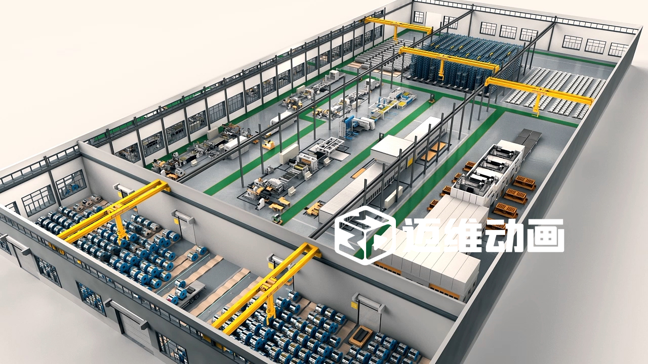 卷板線(xiàn)生產(chǎn)線(xiàn)三維動(dòng)畫(huà)(圖1) 卷板線(xiàn)生產(chǎn)線(xiàn)三維動(dòng)畫(huà)(圖1)