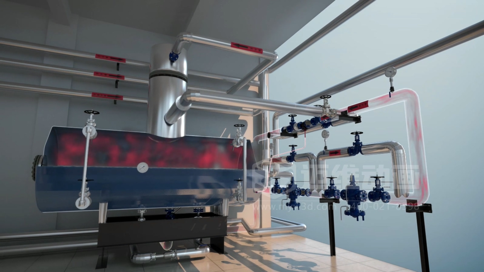 打破傳統(tǒng)展示壁壘！三維動(dòng)畫「拆解」鍋爐，低成本實(shí)現(xiàn)高成果演示(圖3)