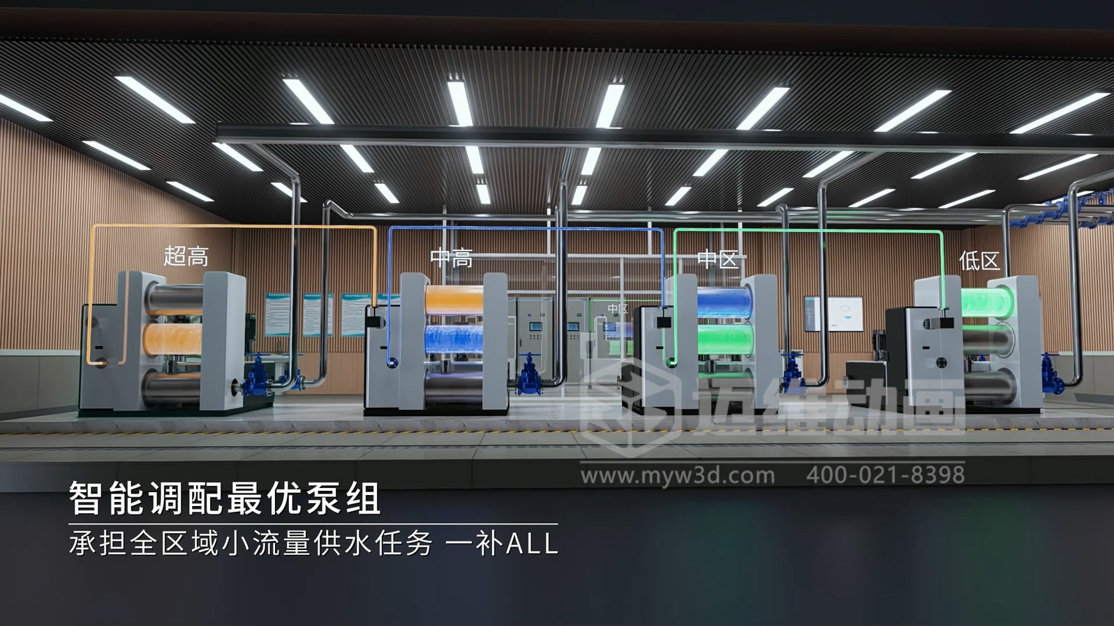 三罐式無(wú)負(fù)壓供水設(shè)備三維動(dòng)畫：解鎖二次供水可視化新未來(lái)(圖2)