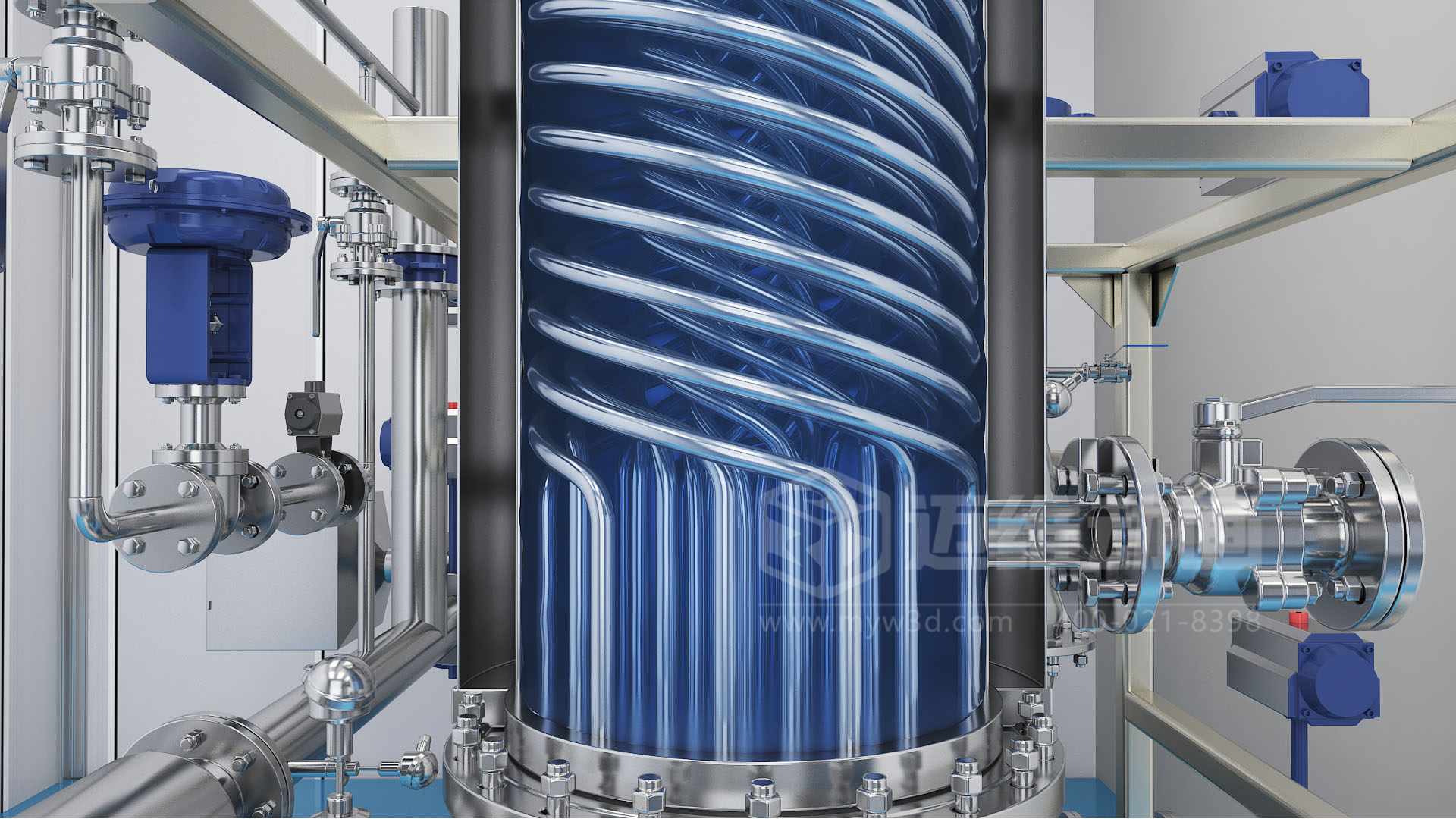 氮?dú)饷荛]循環(huán)型噴霧干燥機(jī)三維動(dòng)畫(huà)(圖2)