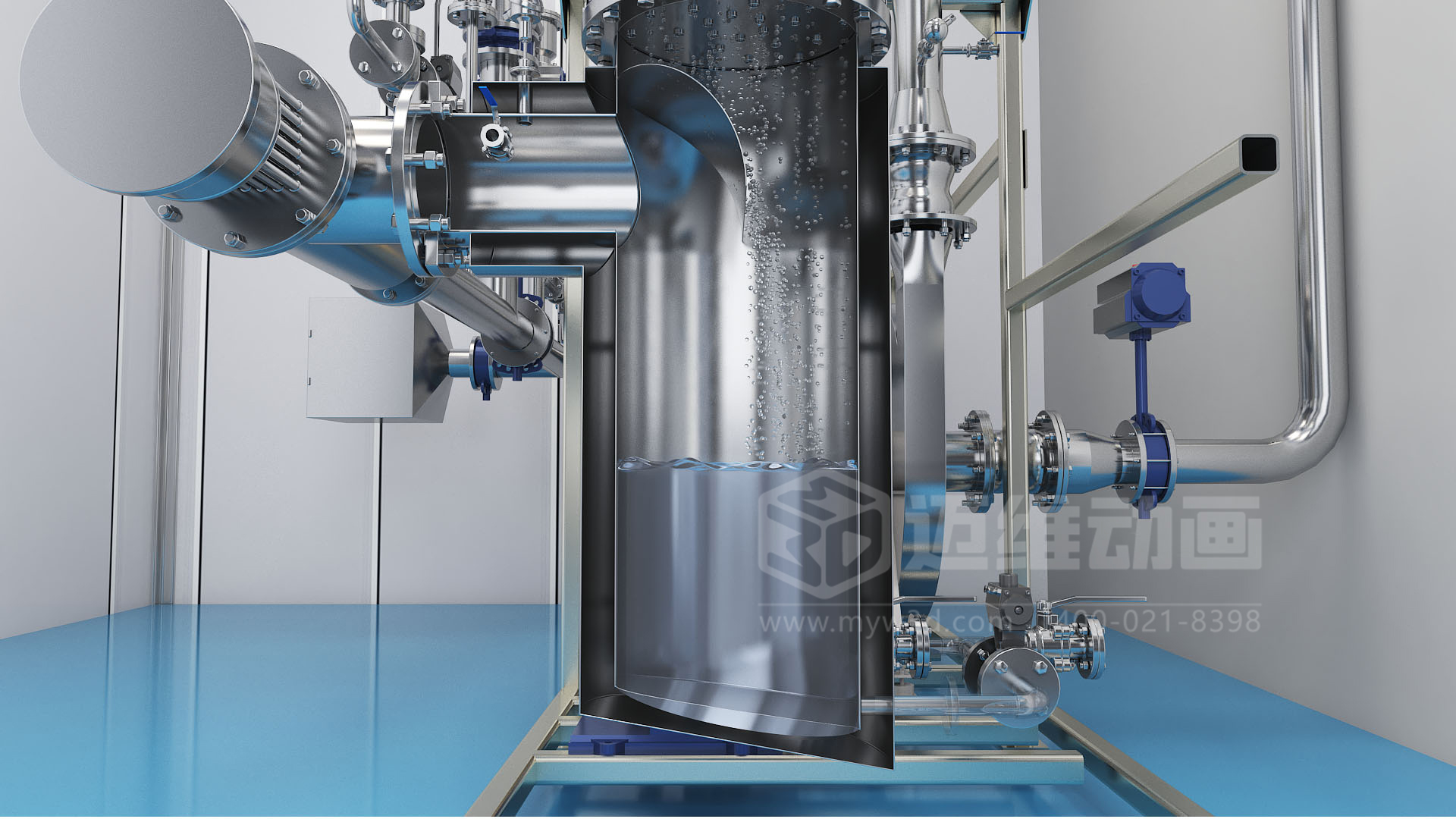 氮?dú)饷荛]循環(huán)型噴霧干燥機(jī)三維動(dòng)畫(huà)(圖3)