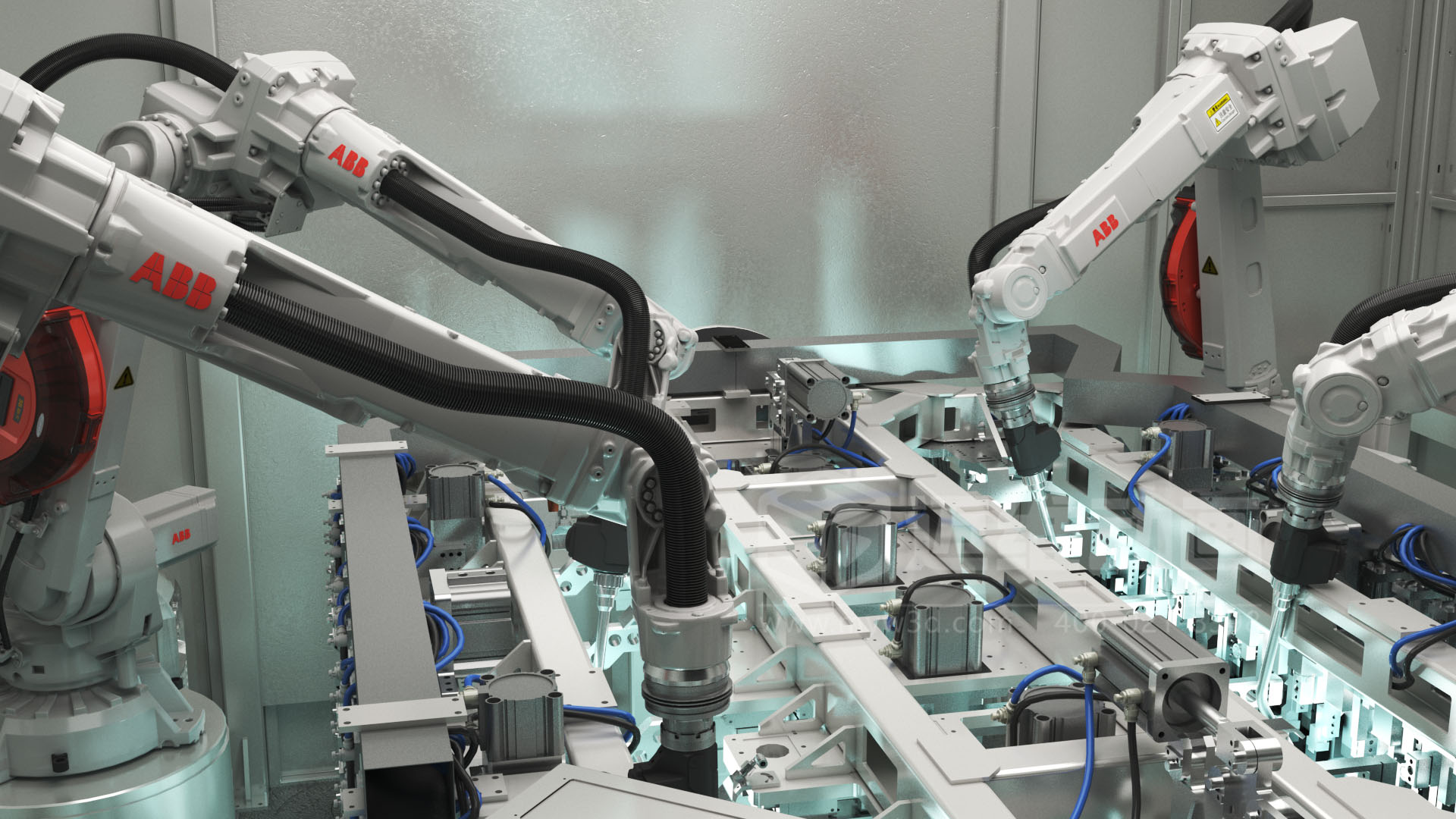 3D 動(dòng)畫透視新能源汽車自動(dòng)化產(chǎn)線！零部件流轉(zhuǎn)、精準(zhǔn)裝配全程可視化，一眼看懂硬核智造(圖2)